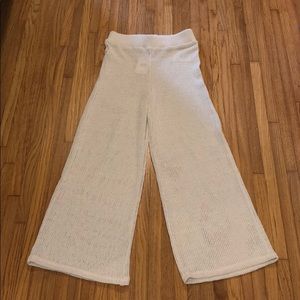 FREE PEOPLE Womens Ivory Wide Leg Casual Pants S
